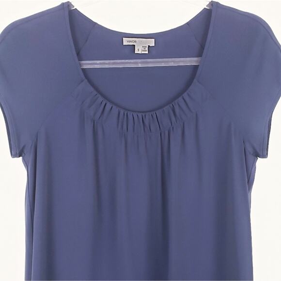 VINCE Navy Blue Shift‎ Dress Cap Sleeve Small  Summer Travel dress fully lined - Picture 2 of 8